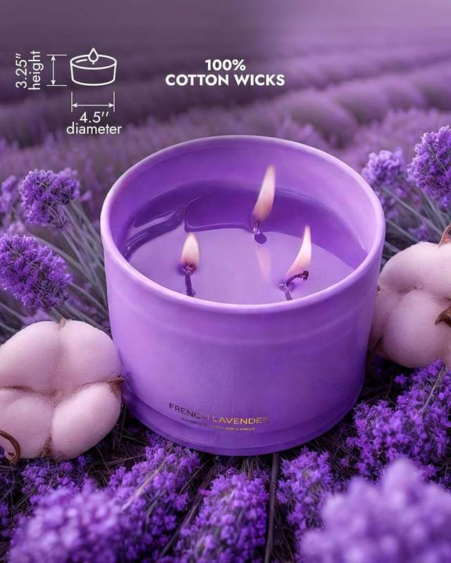 96NORTH French Lavender 3-Wick Soy Candle — photo 9 of 12