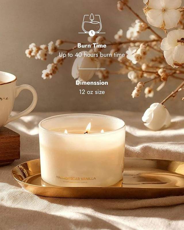 96NORTH Madagascar Vanilla 3-Wick Soy Candle — photo 5 of 12