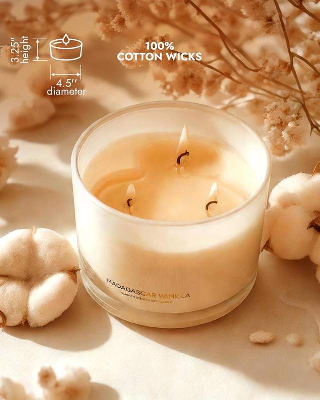 96NORTH Madagascar Vanilla 3-Wick Soy Candle — photo 9 of 12