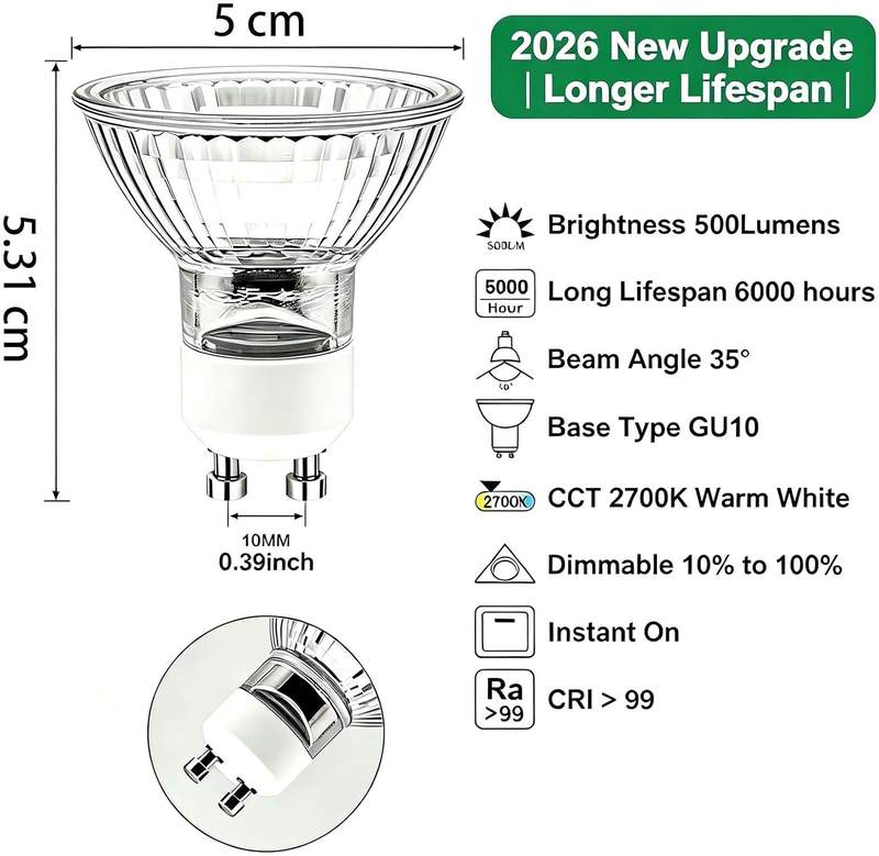 ACED 6 Pack GU10 50W Candle Warmer Lamp Bulb — photo 7 of 16