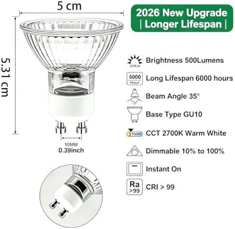 ACED 6 Pack GU10 50W Candle Warmer Lamp Bulb — photo 8 of 16