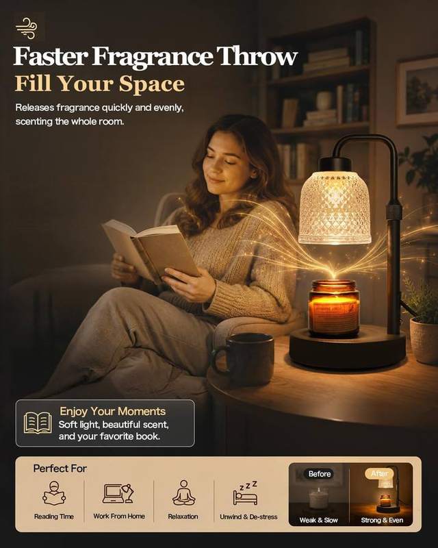 AIFEI Black Glass Candle Warmer Lamp — photo 7 of 18