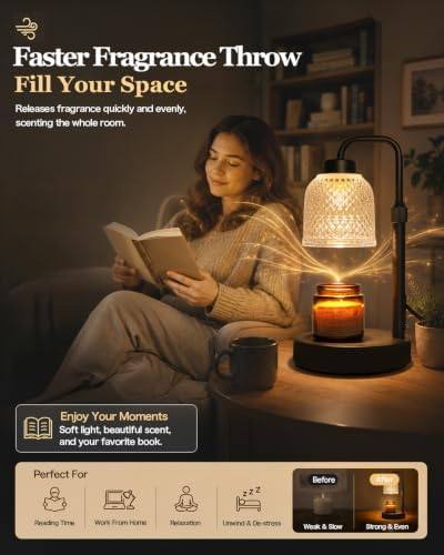 AIFEI Black Glass Candle Warmer Lamp — photo 8 of 18