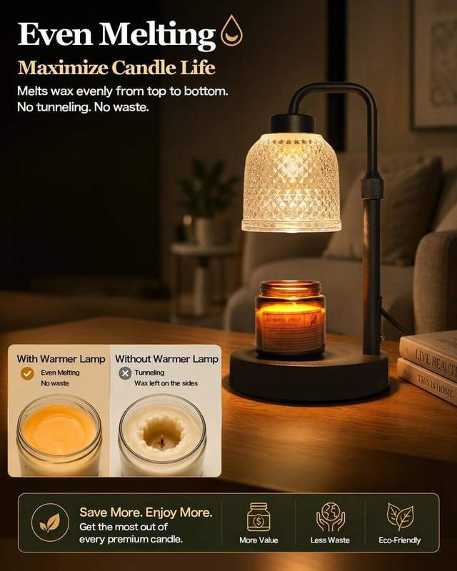 AIFEI Black Glass Candle Warmer Lamp — photo 11 of 18