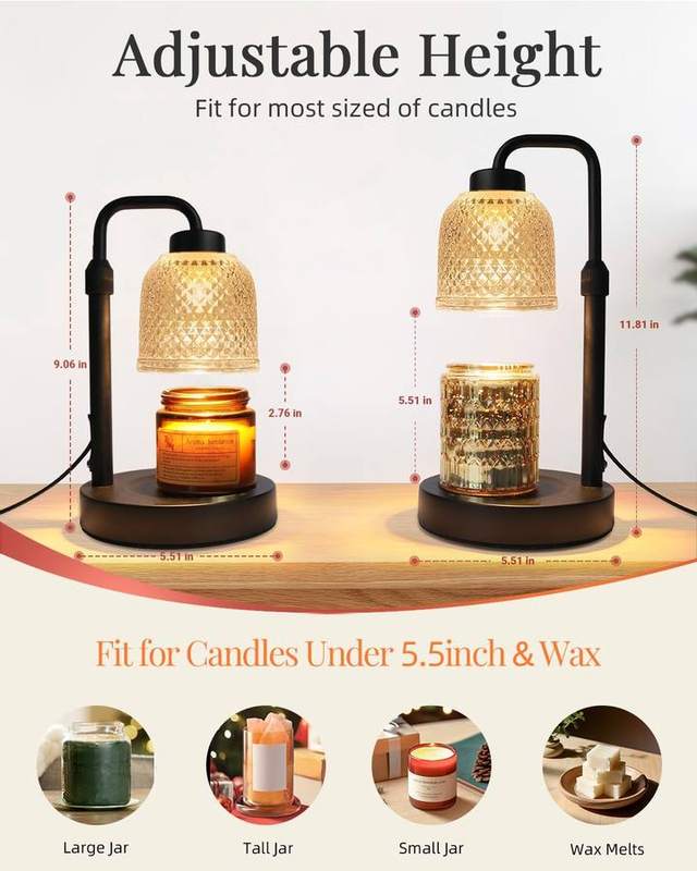 AIFEI Black Glass Candle Warmer Lamp — photo 13 of 18