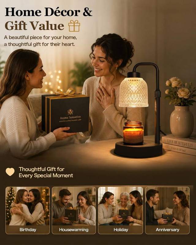 AIFEI Black Glass Candle Warmer Lamp — photo 15 of 18