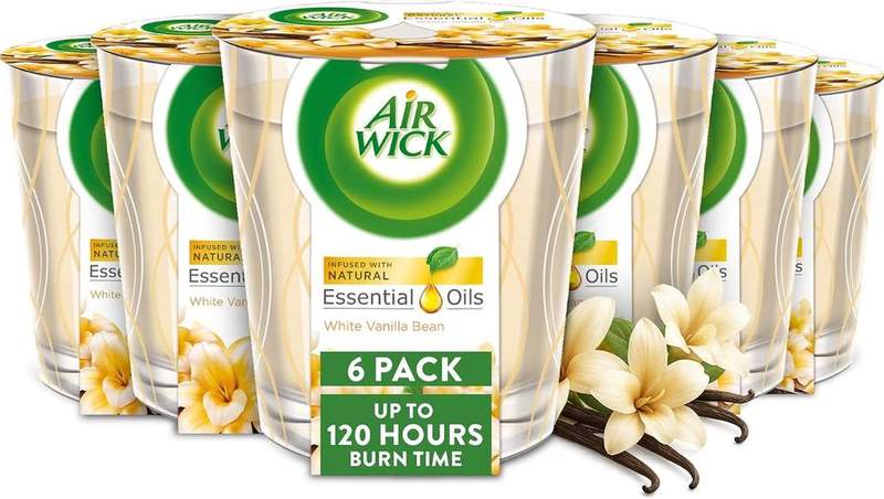 Air Wick White Vanilla Bean Candle Set of 6 — scented candle