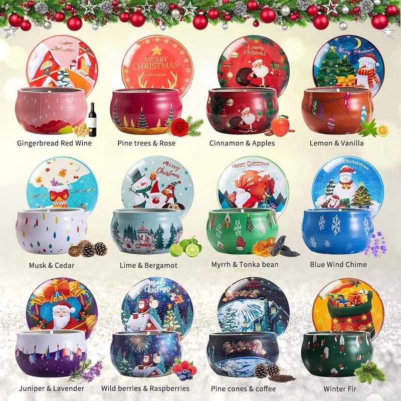 Dsclavacy Christmas Scented Candle Gift Set of 12 — photo 3 of 14