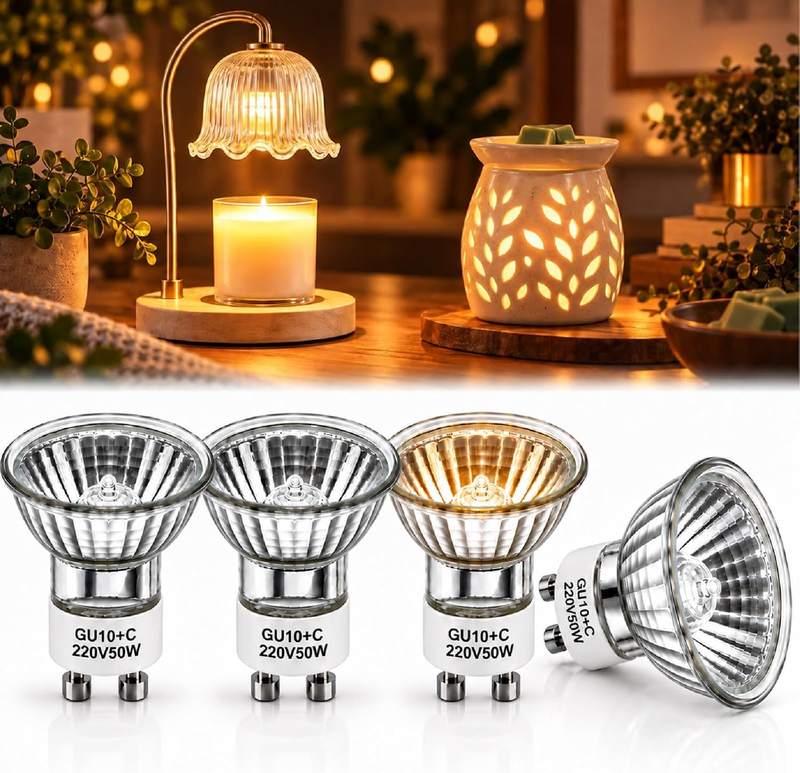 Andymoro 4 Pack GU10 50W Candle Warmer Lamp Bulb — GU10 candle warmer bulb