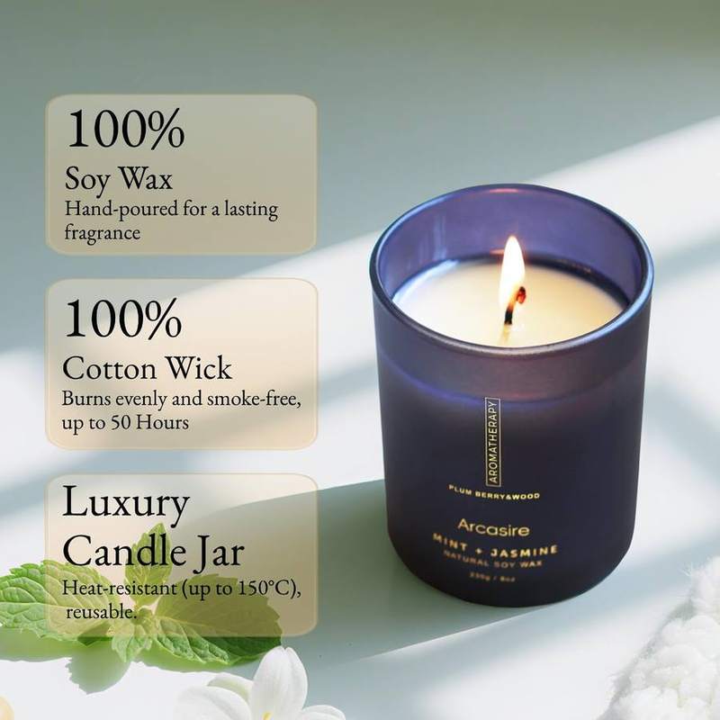 Arcasire Mint & Jasmine Luxury Soy Candle, 8 oz — photo 3 of 16