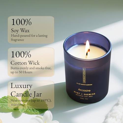 Arcasire Mint & Jasmine Luxury Soy Candle, 8 oz — photo 4 of 16