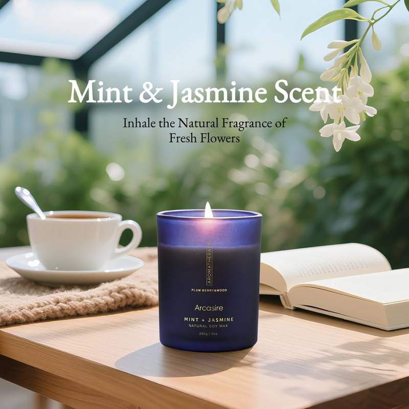 Arcasire Mint & Jasmine Luxury Soy Candle, 8 oz — photo 5 of 16