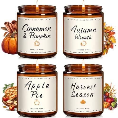 Auelife Apple and Pumpkin Scented Candle Gift Set of 4 — photo 2 of 14