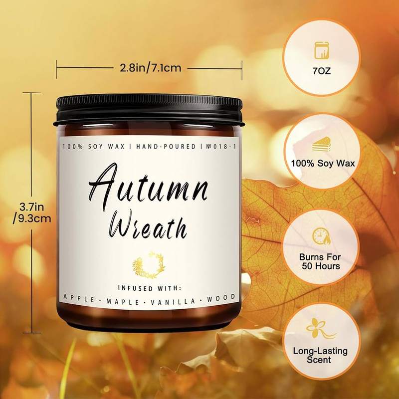 Auelife Apple and Pumpkin Scented Candle Gift Set of 4 — photo 3 of 14