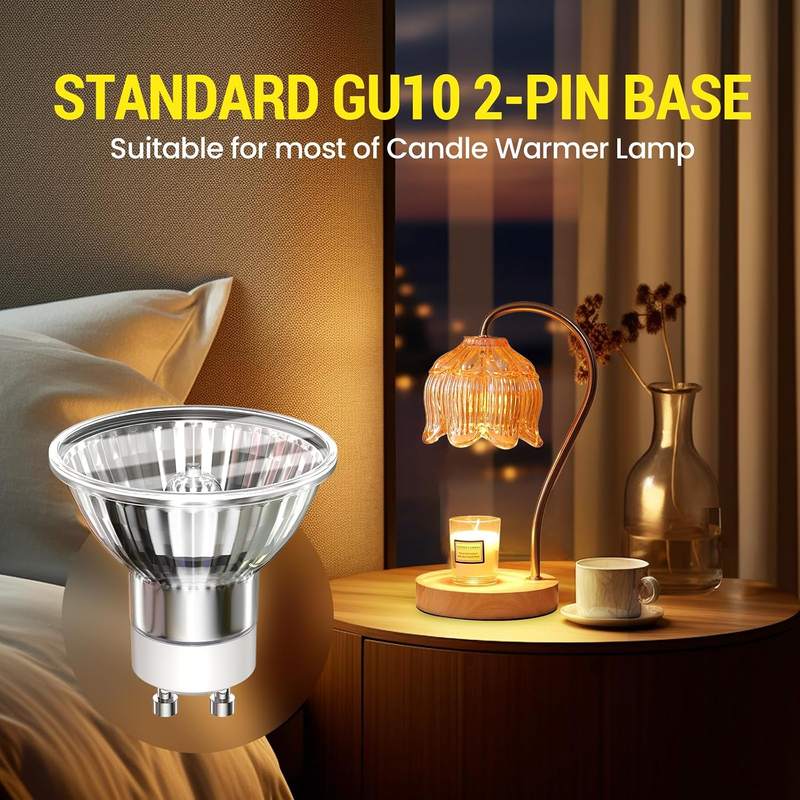 Aurax 2 Pack GU10 50W Candle Warmer Lamp Bulb — photo 3 of 15
