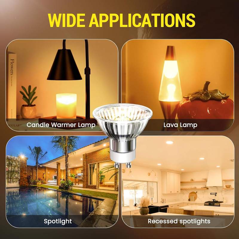 Aurax 2 Pack GU10 50W Candle Warmer Lamp Bulb — photo 9 of 15