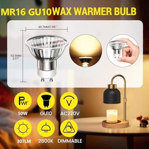 Aurax 2 Pack GU10 50W Candle Warmer Lamp Bulb — photo 12 of 15