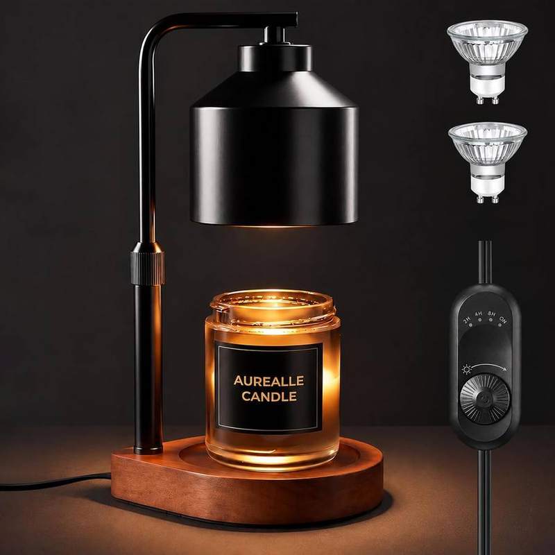 Aurealle Candle Warmer Lamp, candle warmer lamp with a lampshade