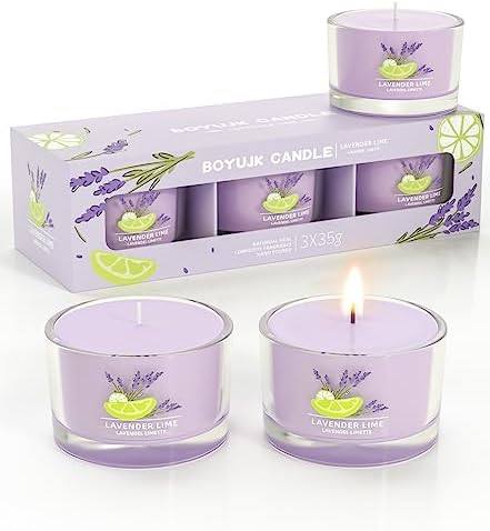 BOYUJK Lavender and Lime Scented Candle Gift Set of 3 — photo 2 of 12