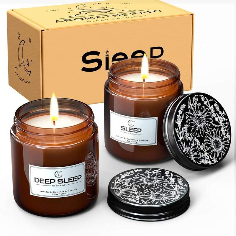 Bzhui Lavender & Chamomile Bedtime Candle Set — scented candle