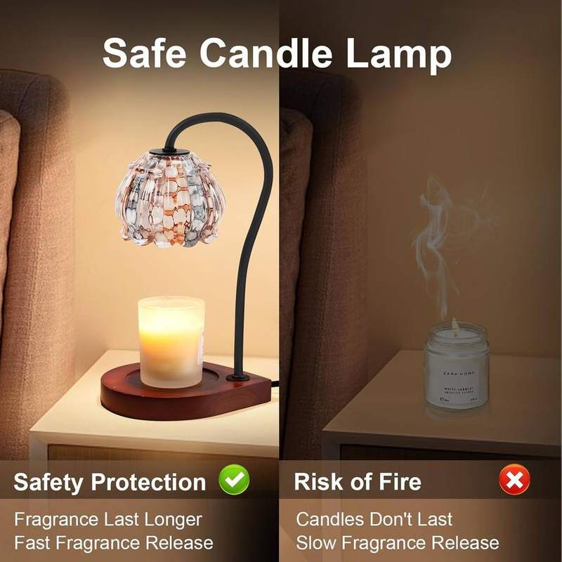 CABRHEART White-Orange Glass Candle Warmer Lamp — photo 9 of 12
