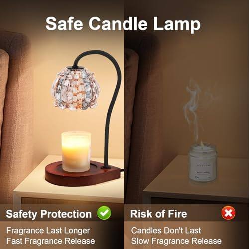 CABRHEART White-Orange Glass Candle Warmer Lamp — photo 10 of 12