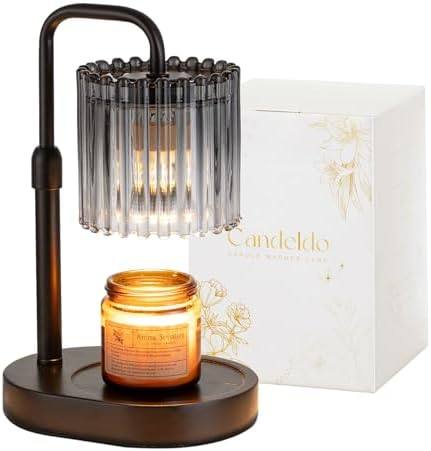 Candeldo Black Ribbed Glass Candle Warmer Lamp — photo 2 of 14