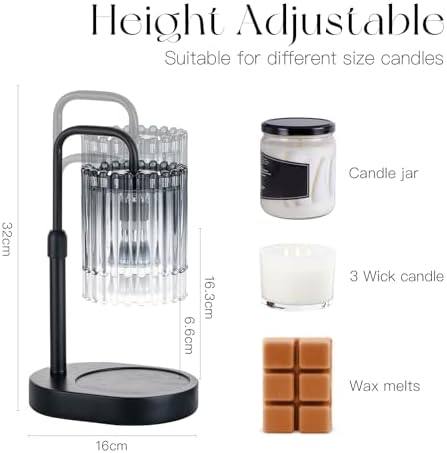Candeldo Black Ribbed Glass Candle Warmer Lamp — photo 4 of 14