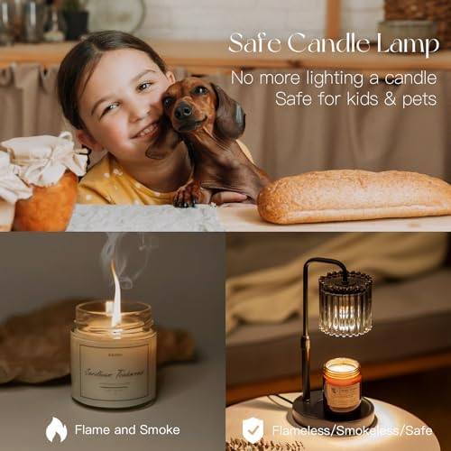 Candeldo Black Ribbed Glass Candle Warmer Lamp — photo 8 of 14