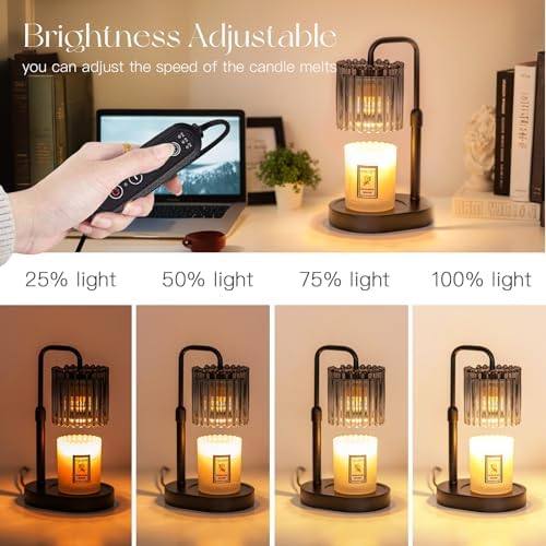 Candeldo Black Ribbed Glass Candle Warmer Lamp — photo 10 of 14