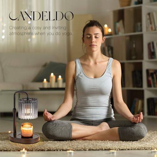 Candeldo Black Ribbed Glass Candle Warmer Lamp — photo 14 of 14