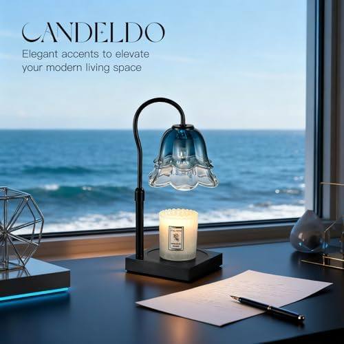 Candeldo Blue Flower Candle Warmer Lamp — photo 4 of 14