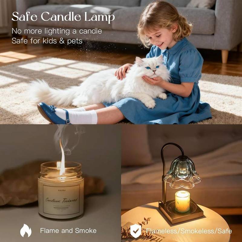 Candeldo Blue Flower Candle Warmer Lamp — photo 7 of 14