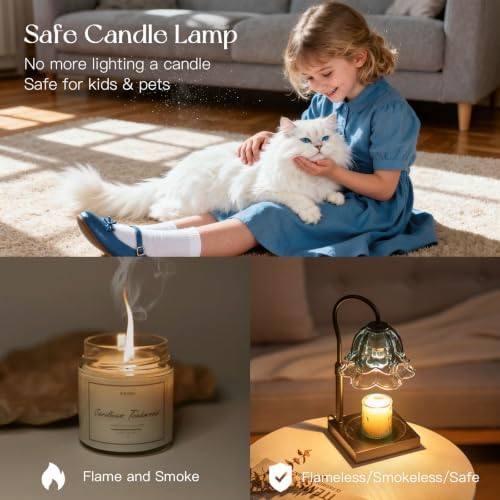 Candeldo Blue Flower Candle Warmer Lamp — photo 8 of 14