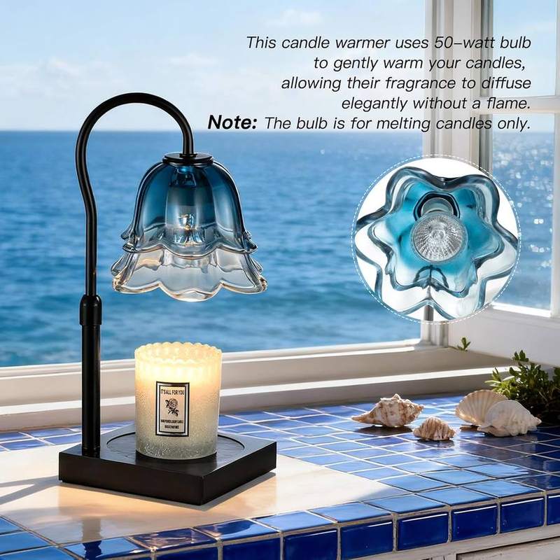Candeldo Blue Flower Candle Warmer Lamp — photo 13 of 14