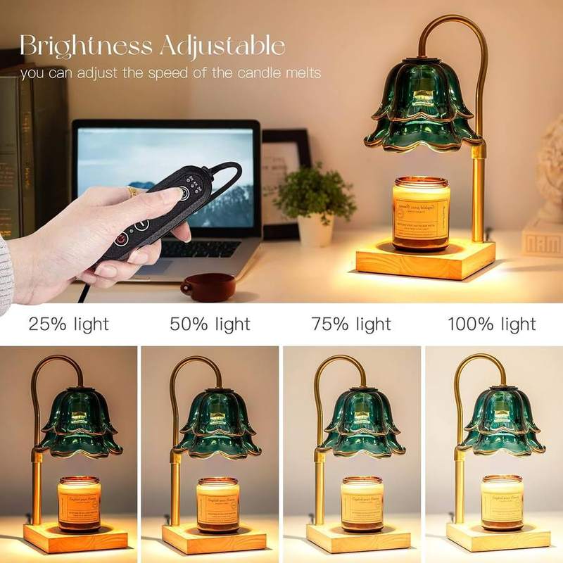 Candeldo Green Flower Candle Warmer Lamp — photo 7 of 14