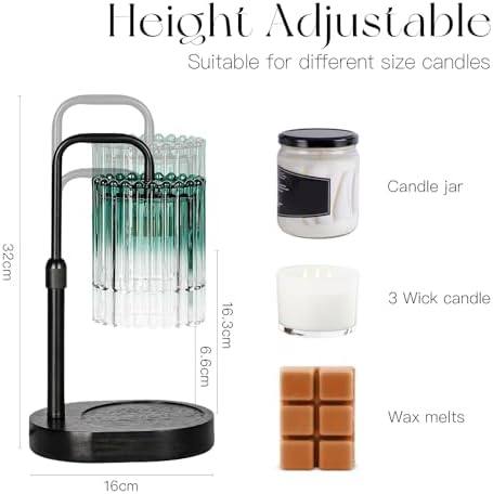 Candeldo Green Ribbed Glass Candle Warmer Lamp — photo 6 of 14