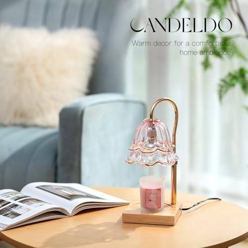 Candeldo Pink Flower Candle Warmer Lamp — photo 4 of 14
