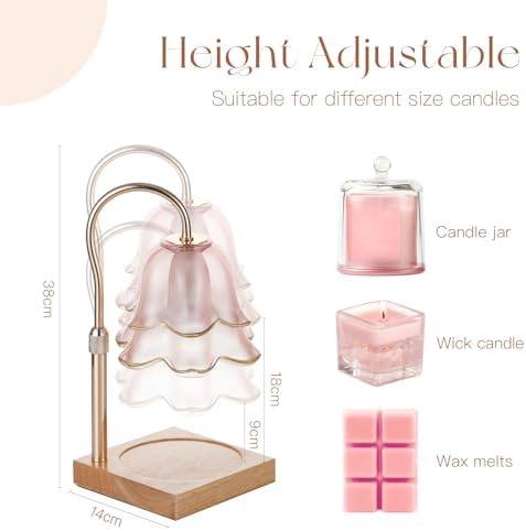 Candeldo Pink Flower Candle Warmer Lamp Set with Scented Candle — photo 6 of 14