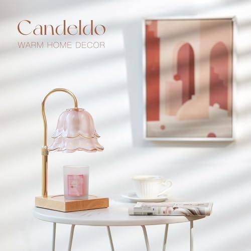 Candeldo Pink Flower Candle Warmer Lamp Set with Scented Candle — photo 12 of 14