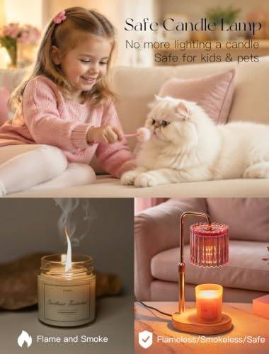 Candeldo Pink Glass Candle Warmer Lamp — photo 6 of 14