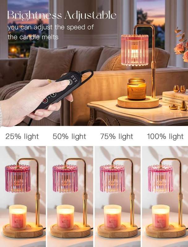 Candeldo Pink Glass Candle Warmer Lamp — photo 9 of 14