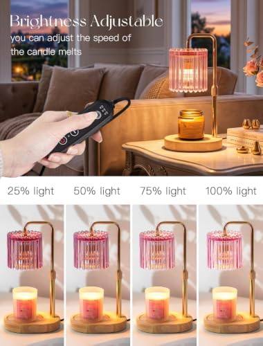 Candeldo Pink Glass Candle Warmer Lamp — photo 10 of 14