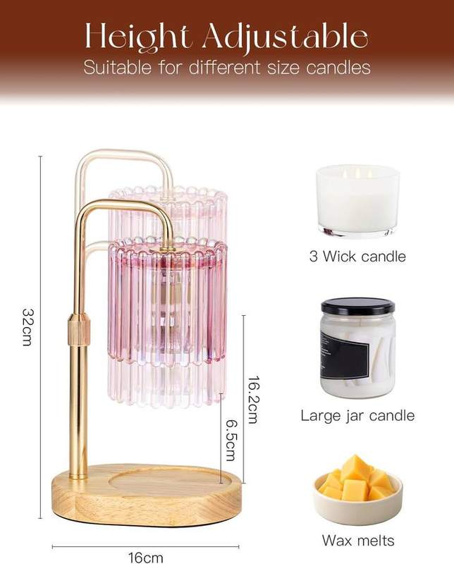 Candeldo Pink Glass Candle Warmer Lamp — photo 11 of 14