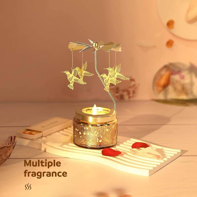 Curimama Rotating Hummingbird Rose Scented Candle — photo 3 of 12