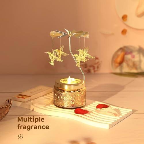 Curimama Rotating Hummingbird Rose Scented Candle — photo 4 of 12