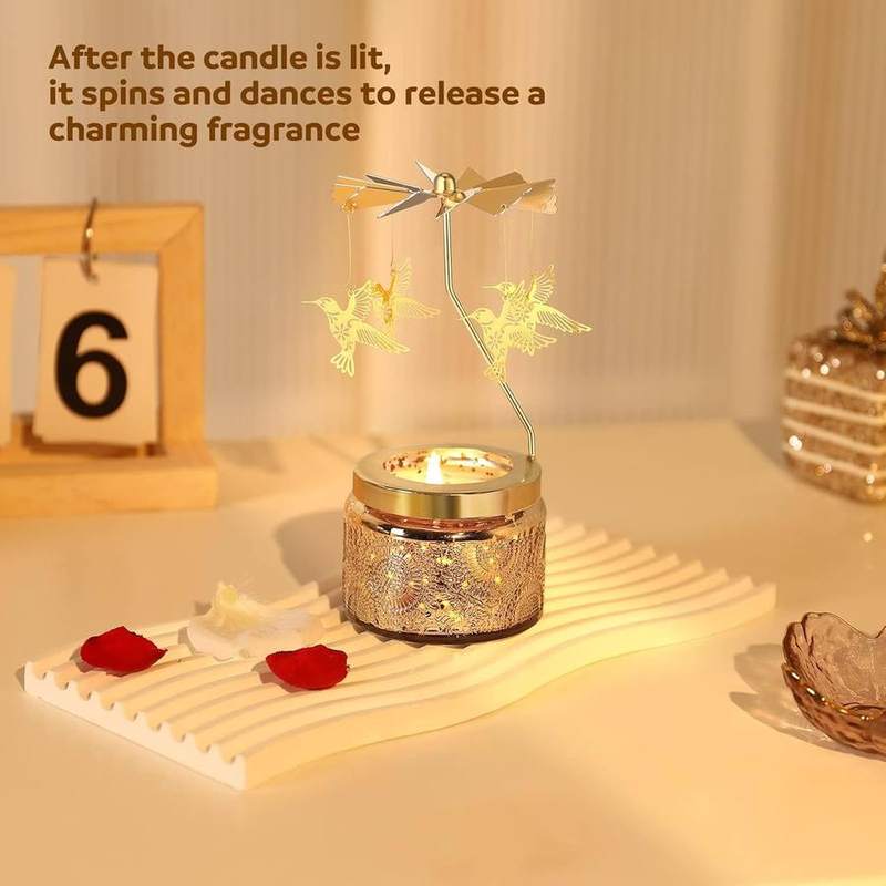 Curimama Rotating Hummingbird Rose Scented Candle — photo 5 of 12