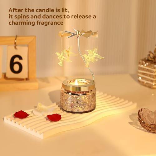 Curimama Rotating Hummingbird Rose Scented Candle — photo 6 of 12