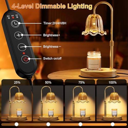 Draome Amber Flower Candle Warmer Lamp with USB Charging — photo 6 of 16