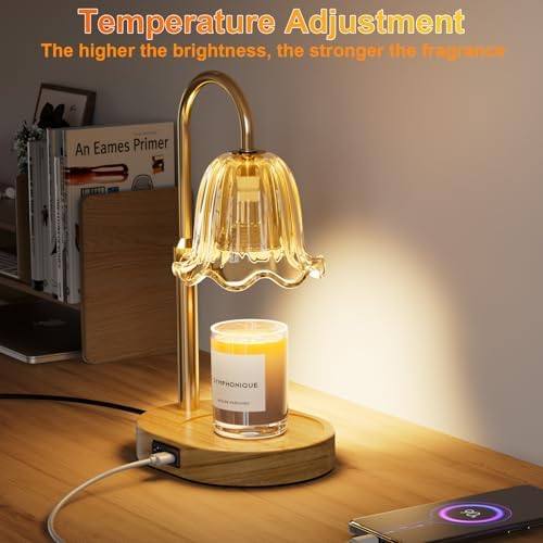 Draome Amber Flower Candle Warmer Lamp with USB Charging — photo 14 of 16